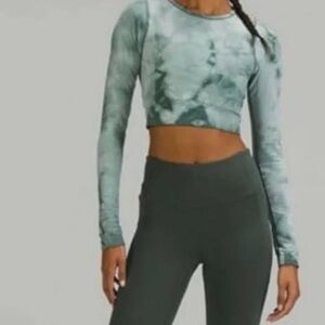 Lululemon Ebb to Street Ribbed Long Sleeve Crop Top